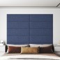 vidaXL Paneles de pared 12 uds tela azul 90x30 cm 3,24 m² vidaXL Paneles de pared 12 uds tela azul 90x30 cm 3,24 m²