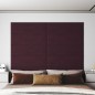 vidaXL Paneles de pared 12 uds tela morado 90x30 cm 3,24 m² vidaXL Paneles de pared 12 uds tela morado 90x30 cm 3,24 m²