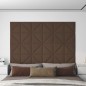 vidaXL Paneles de pared 12 uds tela marrón 30x30 cm 0,54 m² vidaXL Paneles de pared 12 uds tela marrón 30x30 cm 0,54 m²