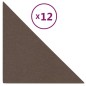 vidaXL Paneles de pared 12 uds tela marrón 30x30 cm 0,54 m² vidaXL Paneles de pared 12 uds tela marrón 30x30 cm 0,54 m²