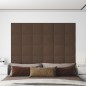vidaXL Paneles de pared 12 uds tela marrón 30x30 cm 1,08 m² vidaXL Paneles de pared 12 uds tela marrón 30x30 cm 1,08 m²