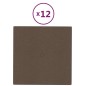 vidaXL Paneles de pared 12 uds tela marrón 30x30 cm 1,08 m² vidaXL Paneles de pared 12 uds tela marrón 30x30 cm 1,08 m²