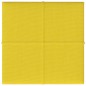 vidaXL Paneles de pared 12 uds tela amarillo claro 30x30 cm 1,08 m²
