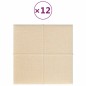 vidaXL Paneles de pared 12 uds tela color crema 30x30 cm 1,08 m² vidaXL Paneles de pared 12 uds tela color crema 30x30 cm 1,08 m²