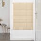 vidaXL Paneles de pared 12 uds tela color crema 30x30 cm 1,08 m² vidaXL Paneles de pared 12 uds tela color crema 30x30 cm 1,08 m²