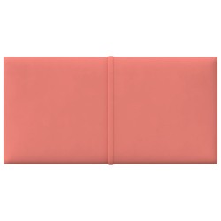 vidaXL Paneles de pared 12 uds terciopelo rosa 30x15 cm 0,54 m²