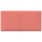 vidaXL Paneles de pared 12 uds terciopelo rosa 30x15 cm 0,54 m²