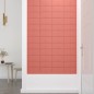vidaXL Paneles de pared 12 uds terciopelo rosa 30x15 cm 0,54 m²