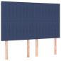 vidaXL Cama box spring colchón y luces LED tela azul 140x200 cm vidaXL Cama box spring colchón y luces LED tela azul 140x200 cm