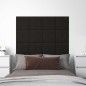 vidaXL Paneles de pared 12 uds terciopelo negro 30x30 cm 1,08 m²