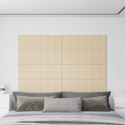 vidaXL Paneles de pared 12 uds tela color crema 90x30 cm 3,24 m²