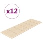 vidaXL Paneles de pared 12 uds tela color crema 90x30 cm 3,24 m² vidaXL Paneles de pared 12 uds tela color crema 90x30 cm 3,24 m²