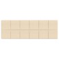 vidaXL Paneles de pared 12 uds tela color crema 90x30 cm 3,24 m² vidaXL Paneles de pared 12 uds tela color crema 90x30 cm 3,24 m²