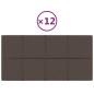 vidaXL Paneles de pared 12 uds tela gris taupe 60x30 cm 2,16 m² vidaXL Paneles de pared 12 uds tela gris taupe 60x30 cm 2,16 m²