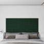 vidaXL Paneles de pared 12 uds tela verde oscuro 90x15 cm 1,62 m² vidaXL Paneles de pared 12 uds tela verde oscuro 90x15 cm 1,62 m²