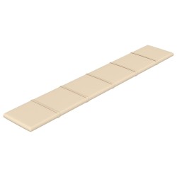 vidaXL Paneles de pared 12 uds tela color crema 90x15 cm 1,62 m²