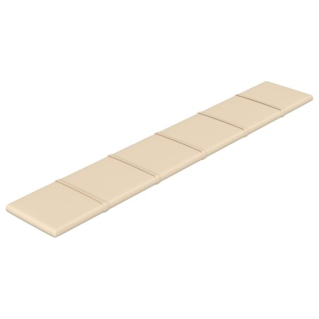 vidaXL Paneles de pared 12 uds tela color crema 90x15 cm 1,62 m²