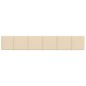 vidaXL Paneles de pared 12 uds tela color crema 90x15 cm 1,62 m² vidaXL Paneles de pared 12 uds tela color crema 90x15 cm 1,62 m²