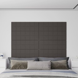 vidaXL Paneles de pared 12 uds tela gris oscuro 90x30 cm 3,24 m²
