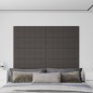 vidaXL Paneles de pared 12 uds tela gris oscuro 90x30 cm 3,24 m² vidaXL Paneles de pared 12 uds tela gris oscuro 90x30 cm 3,24 m²