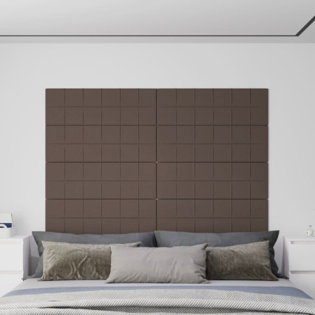 vidaXL Paneles de pared 12 uds tela gris taupe 90x30 cm 3,24 m²