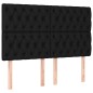 vidaXL Cama box spring colchón y luces LED tela negro 160x200 cm vidaXL Cama box spring colchón y luces LED tela negro 160x200 cm