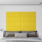 vidaXL Paneles de pared 12 uds tela amarillo claro 90x30 cm 3,24 m² vidaXL Paneles de pared 12 uds tela amarillo claro 90x30 cm 3,24 m²