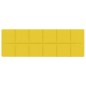 vidaXL Paneles de pared 12 uds tela amarillo claro 90x30 cm 3,24 m² vidaXL Paneles de pared 12 uds tela amarillo claro 90x30 cm 3,24 m²