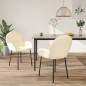 vidaXL Sillas de comedor 2 unidades cuero sintético color crema vidaXL Sillas de comedor 2 unidades cuero sintético color crema