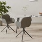 vidaXL Sillas de comedor giratorias 2 unidades terciopelo gris oscuro vidaXL Sillas de comedor giratorias 2 unidades terciopelo gris oscuro