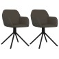 vidaXL Sillas de comedor giratorias 2 unidades terciopelo gris oscuro vidaXL Sillas de comedor giratorias 2 unidades terciopelo gris oscuro