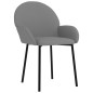 vidaXL Sillas de comedor 2 unidades cuero sintético gris