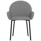 vidaXL Sillas de comedor 2 unidades cuero sintético gris