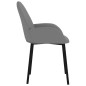 vidaXL Sillas de comedor 2 unidades cuero sintético gris