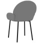 vidaXL Sillas de comedor 2 unidades cuero sintético gris