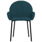 vidaXL Sillas de comedor 2 unidades terciopelo azul