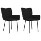 vidaXL Sillas de comedor 2 unidades terciopelo negro vidaXL Sillas de comedor 2 unidades terciopelo negro