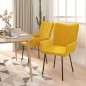 vidaXL Sillas de comedor 2 unidades terciopelo amarillo vidaXL Sillas de comedor 2 unidades terciopelo amarillo
