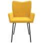 vidaXL Sillas de comedor 2 unidades terciopelo amarillo vidaXL Sillas de comedor 2 unidades terciopelo amarillo