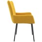 vidaXL Sillas de comedor 2 unidades terciopelo amarillo vidaXL Sillas de comedor 2 unidades terciopelo amarillo