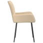 vidaXL Sillas de comedor 2 unidades tela color crema vidaXL Sillas de comedor 2 unidades tela color crema