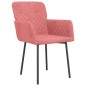 vidaXL Sillas de comedor 2 unidades terciopelo rosa vidaXL Sillas de comedor 2 unidades terciopelo rosa