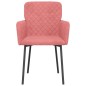 vidaXL Sillas de comedor 2 unidades terciopelo rosa vidaXL Sillas de comedor 2 unidades terciopelo rosa