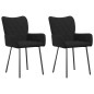 vidaXL Sillas de comedor 2 unidades tela negro