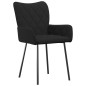 vidaXL Sillas de comedor 2 unidades tela negro
