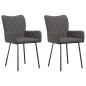 vidaXL Sillas de comedor 2 unidades tela gris oscuro vidaXL Sillas de comedor 2 unidades tela gris oscuro