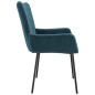 vidaXL Sillas de comedor 2 unidades terciopelo azul vidaXL Sillas de comedor 2 unidades terciopelo azul
