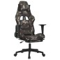 vidaXL Silla gaming de masaje con reposapiés tela negro y camuflaje vidaXL Silla gaming de masaje con reposapiés tela negro y camuflaje
