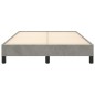 vidaXL Estructura de cama de terciopelo gris claro 120x200 cm