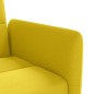 vidaXL Sofá cama con portavasos tela amarillo claro